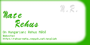 mate rehus business card