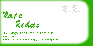 mate rehus business card